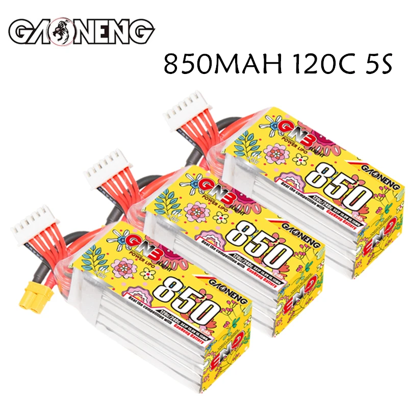 

Upgraded GNB 5S 19.0V 850mAh 120C Lipo Battery For FPV Racing Drone RC Quadcopter Helicopter Parts With XT30 19.0V Battery