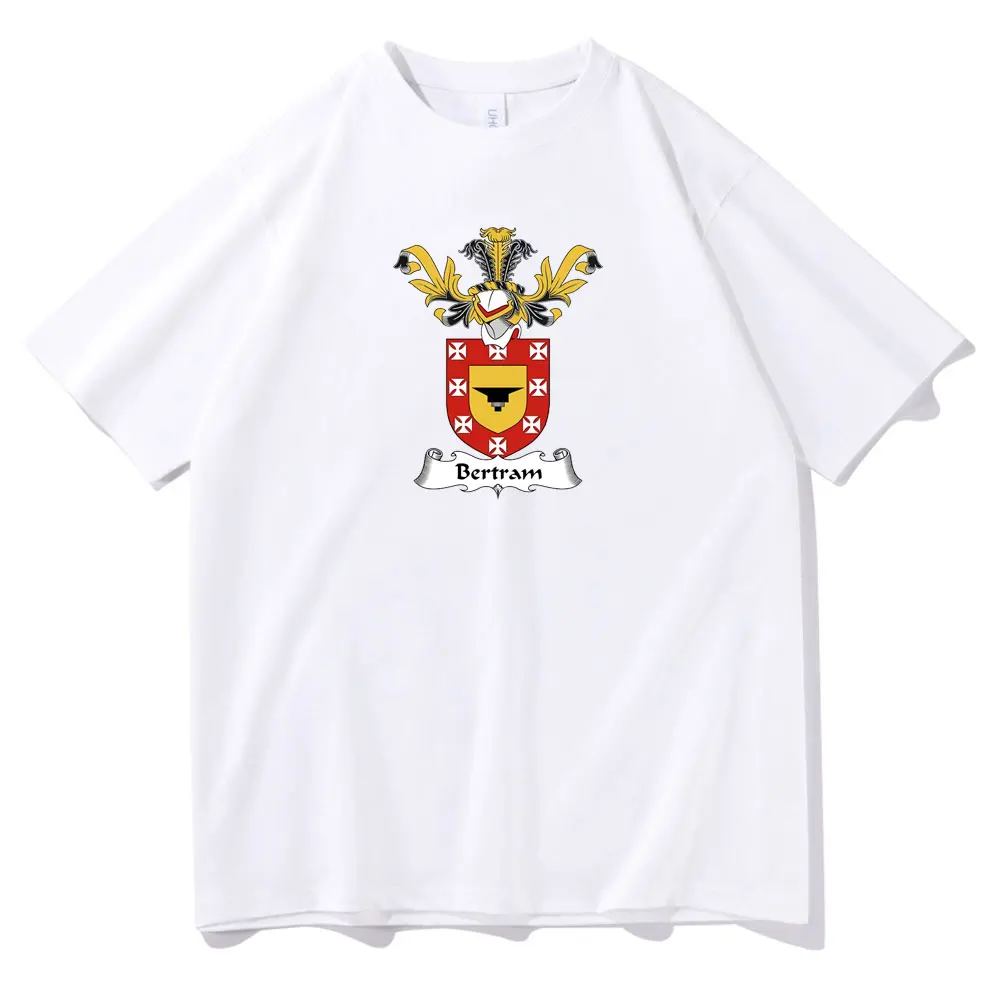 

Bertram Coat of Arms Family Crest T Shirt Men Women Casual Loose T-shirt Short Sleeve Premium Brand Tshirt 100% Cotton Tees Tops