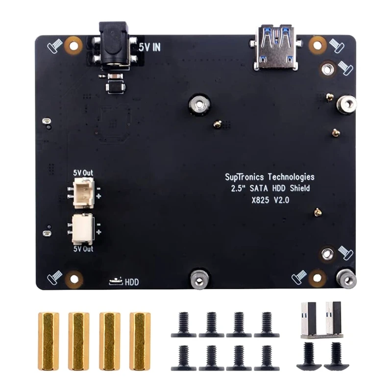 

4TB Raspberry Pi 2.5-inch Sata SSD Hard Disk Expansion Board X825 V2.0 Storage Module with for Shell