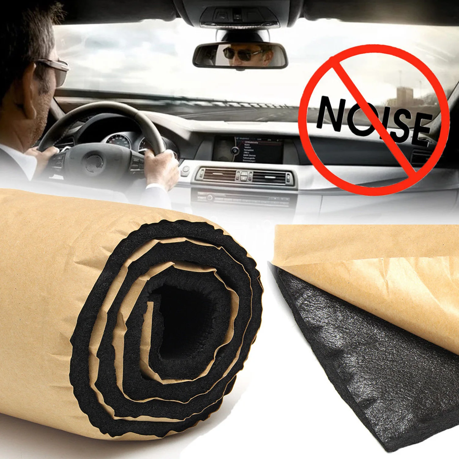 

1x0.5m 10mm Car Sound Deadening Heat Insulation Closed Foam Mat Proofing Carpet Car Accessories Car Sound Deadener