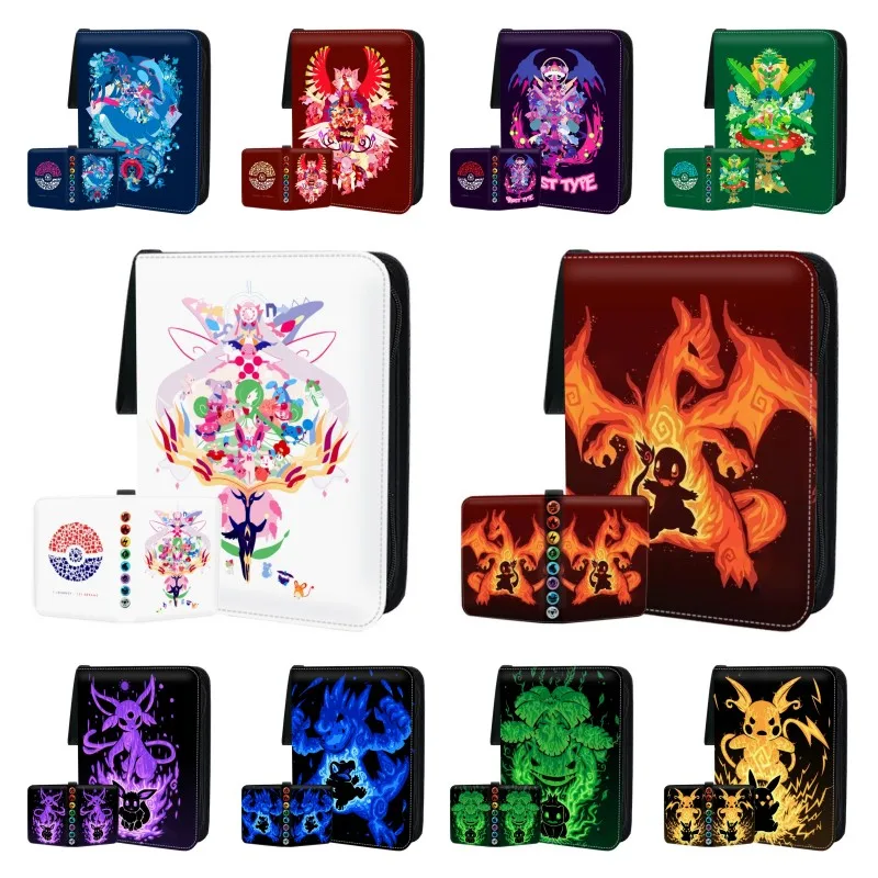 

New Pokémon 400Pcs Pokemon Battle Cards Game Cards 4 Pocket PU Binders Collectible Card Pack Kids Birthday Christmas Present