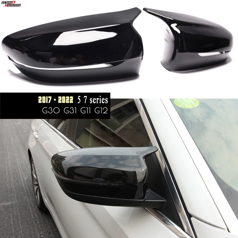 LHD ABS Gloss Black Exterior Side Rearview Mirror Cover Cap For BMW 2/3/5/7/8 Series G20 G21 G22 G23 G30 G31 G11 G12 G14 G15 G16