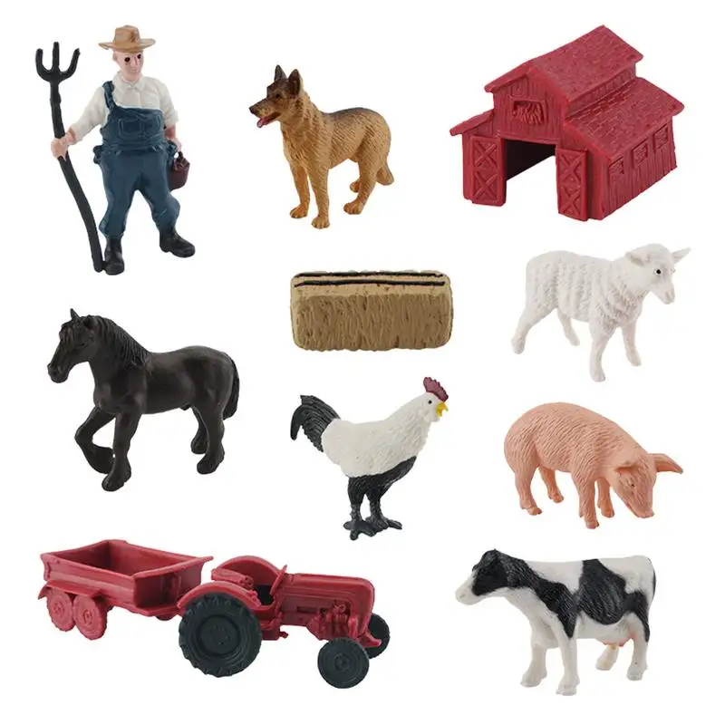 

Simulation Farm Scene House Play Model Doll House Toy For Children DIY Educational Toys Poultry Animal Toy Kit Birthday Gifts