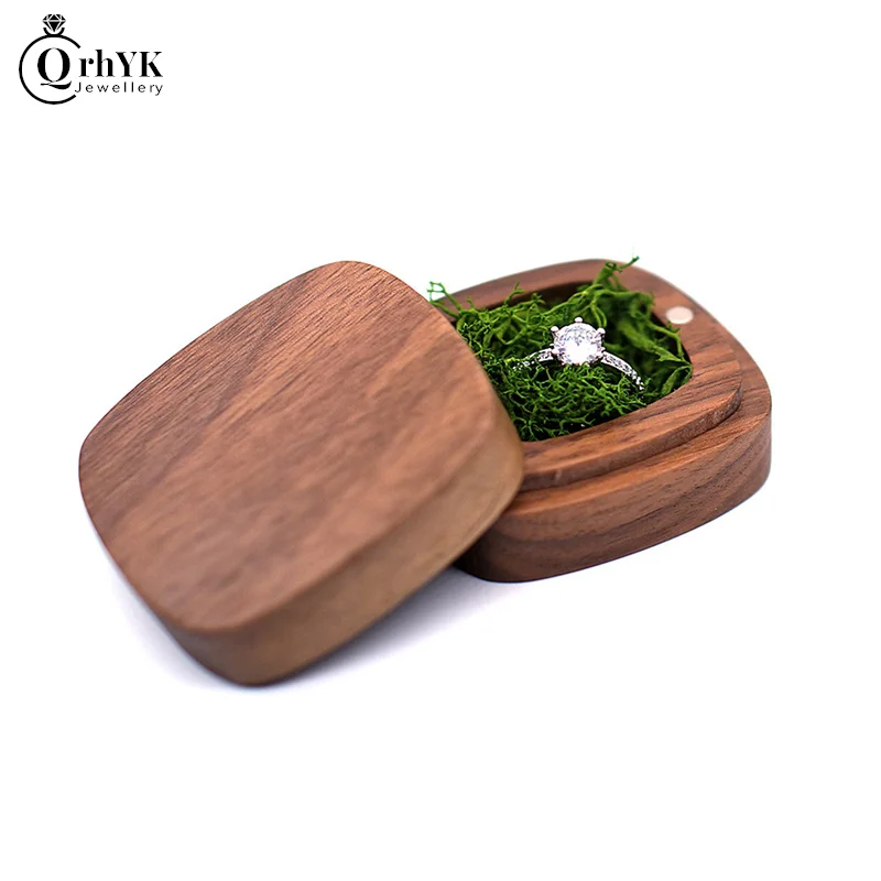 

1PC Wood Wedding Ring Box Earring Rings Jewelry Box Jewelry Organizer Gift Packaging Box Bracelet Package