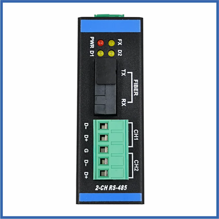 

2 Channels 485 Fiber Transceiver RS485 to Fiber Converter 12V24V Rail IDM-3152-SC1 Single Fiber