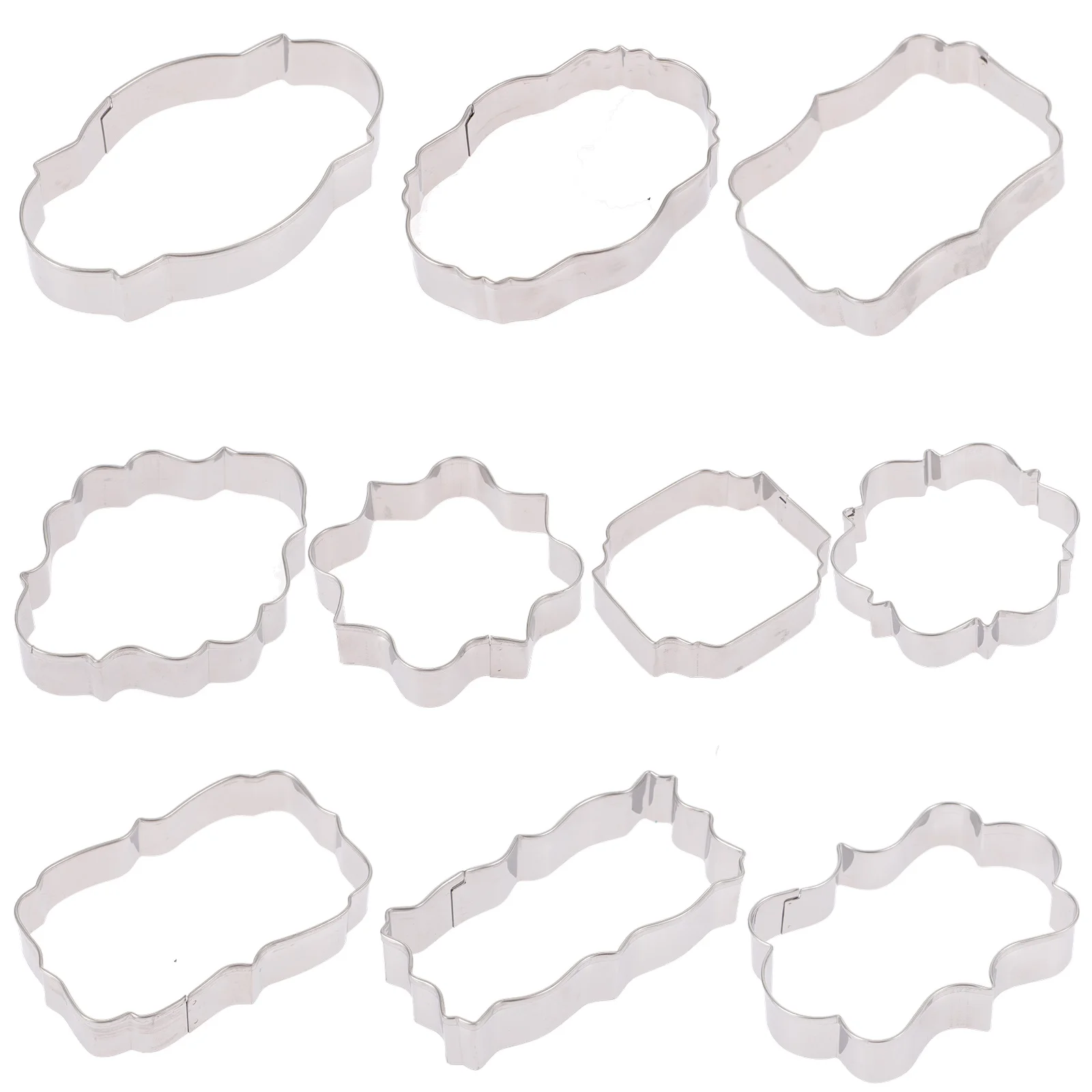 

10pcs Cookie Cutters Cookie Molds Baking Cutters Stainless Steel Baking Molds