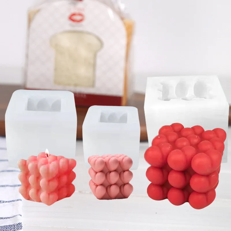 Силиконовая 3D форма в виде сердца для свечей форме изготовления шоколада мыла