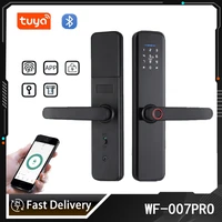WAFU Tuya Electronic Wifi Smart Door Lock With Biometric Fingerprint / Smart Card / Password / Key Unlock/ USB Emergency Charge