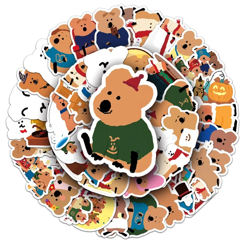 50 шт. DINOTAENG мультяшные наклейки для чемодана чашки воды канцелярские