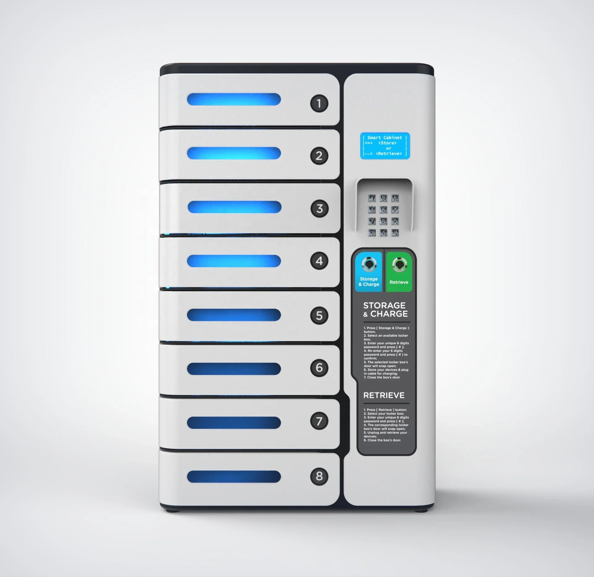 Устройство для быстрой зарядки в общественных помещениях с 8-контактным кодом