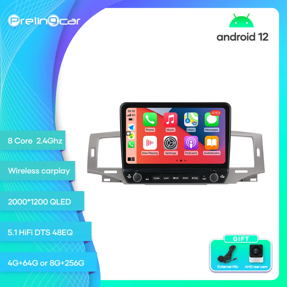 

Prelingcar For Toyota Corolla 9 E120 2004-2006 Android 12 Car Monitor 8 256g Carplay RDS GPS Built 2din Radio DVD Player 5.1 DST