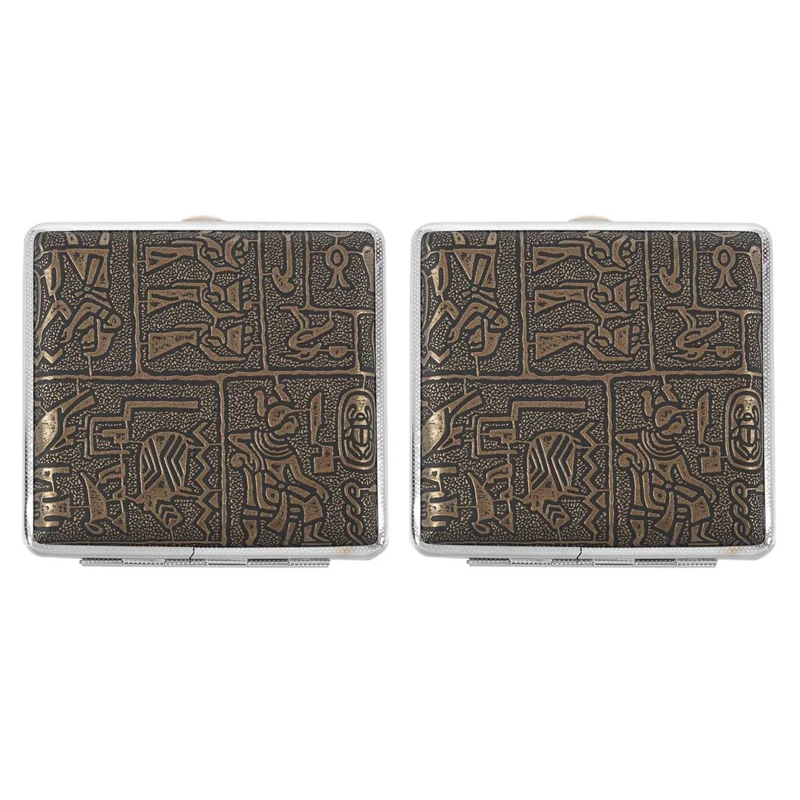 

2X Egyptian Style Ultra-Thin Cigarette Case