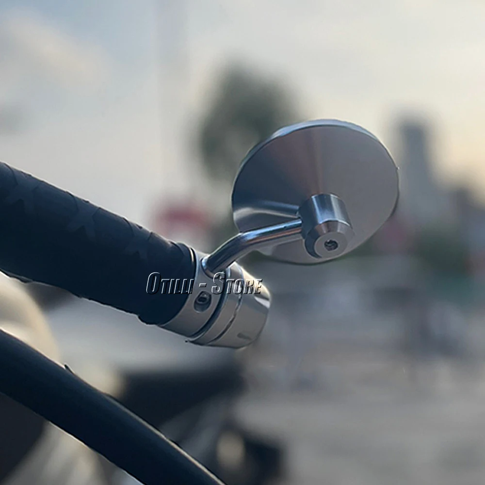 Мотоциклетные ручки заднего вида торцевые зеркала круглое выпуклое зеркало