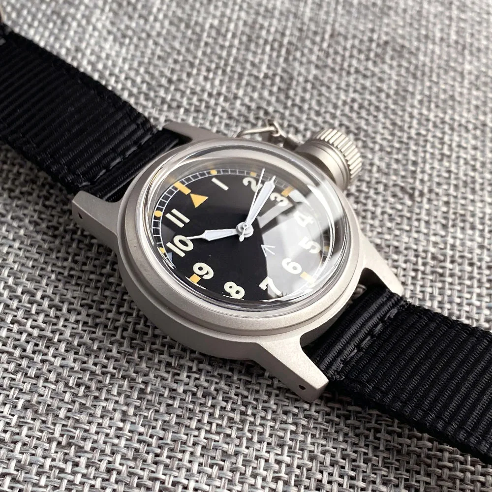 Фото Tandorio 36MM Frogman Army Miyota 8215 Автоматические часы для мужчин, водонепроницаемость 200 м, люминесцентное покрытие, куполообразное сапфировое стекло, военные дайверские часы. №5