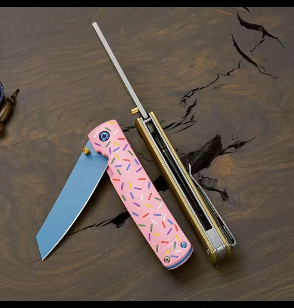 Мини-пончик складной нож открытый портативный маленький выживания кемпинг