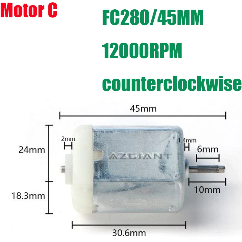 Магнитный двигатель Azgiant FC280 высокоскоростной мощный электродвигатель 12 В