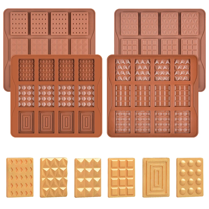 

12 Hole Chocolate Silicone Mold DIY Cake Biscuit Jelly Ice Baked Waffle Mold Valentine's Day Gift Soap Candle Making Set