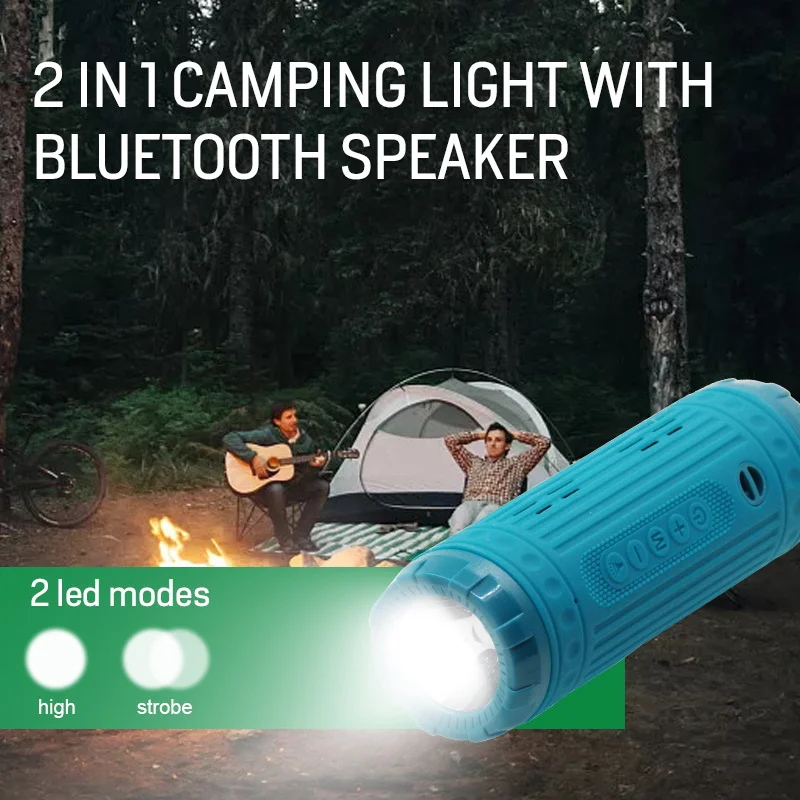 

Tg312 Bluetooth shell, wireless speaker, waterproof, with flashlight, portable, outdoor, 1800 MAH, USB charger, bass speaker