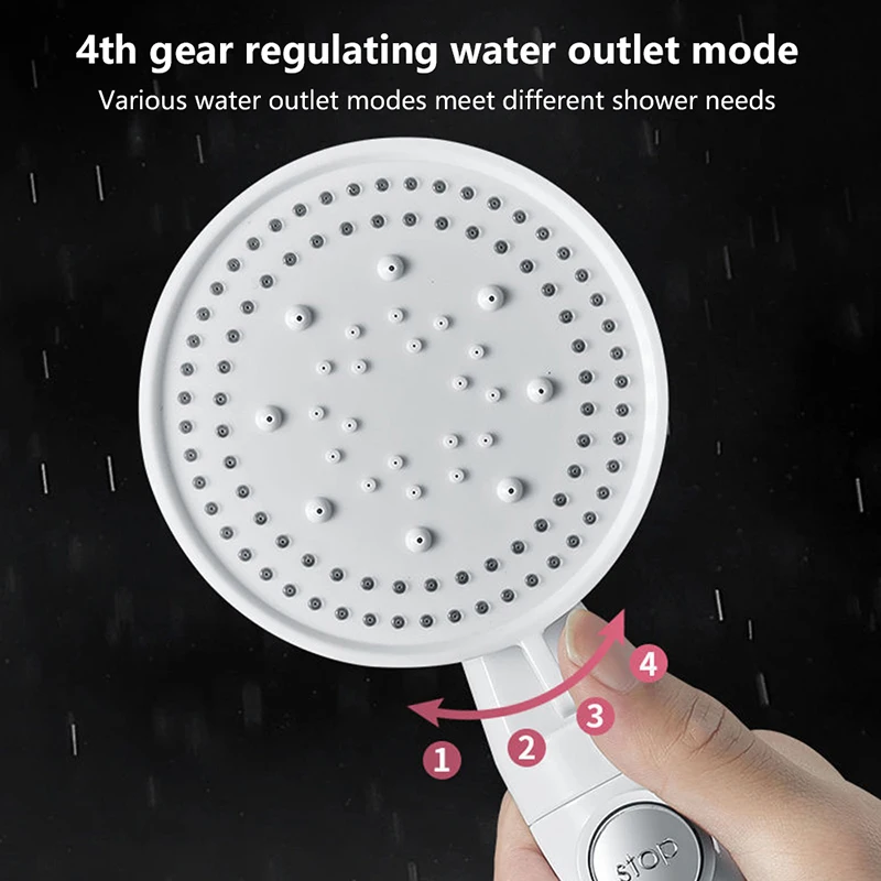 Съемная насадка для душа высокого давления водосберегающий распылитель черная