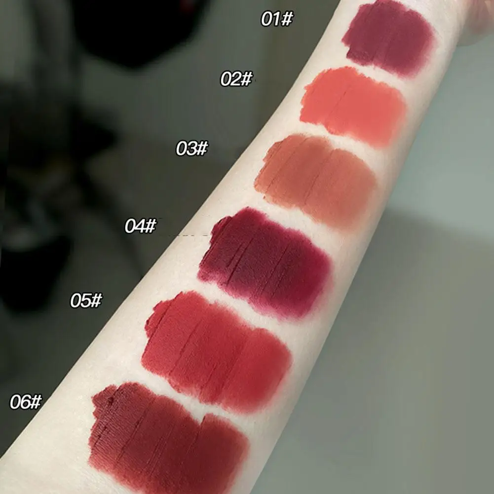 Makeup Muddy Texture Lip Mud Long Lasting Red Lipstick Velvet Matte Tint Pinkcoco N7C2