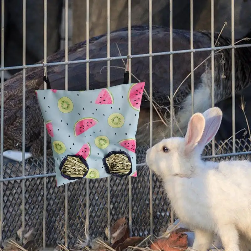 

Hay Feeder for Guinea Pigs Bunny Hay Feeding Bag Small Animal Feeder Rabbit Food Dispensers Bag Rack Cage Accessories