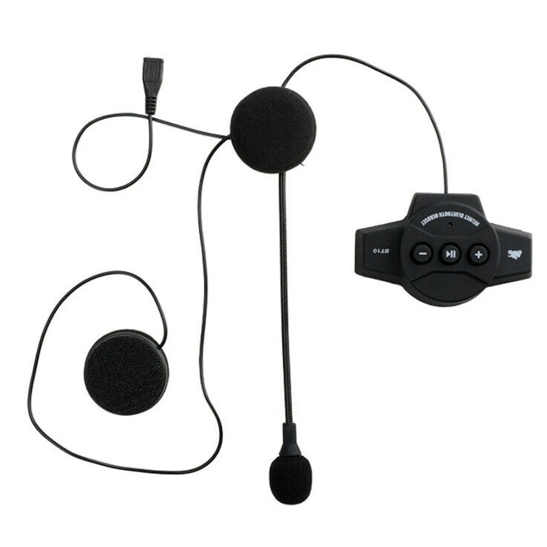 

New 1pc Motorcycle Helmet Headset Rechargeable Motorbike Music Player Speakers Portable Wireless Handsfree Headsets