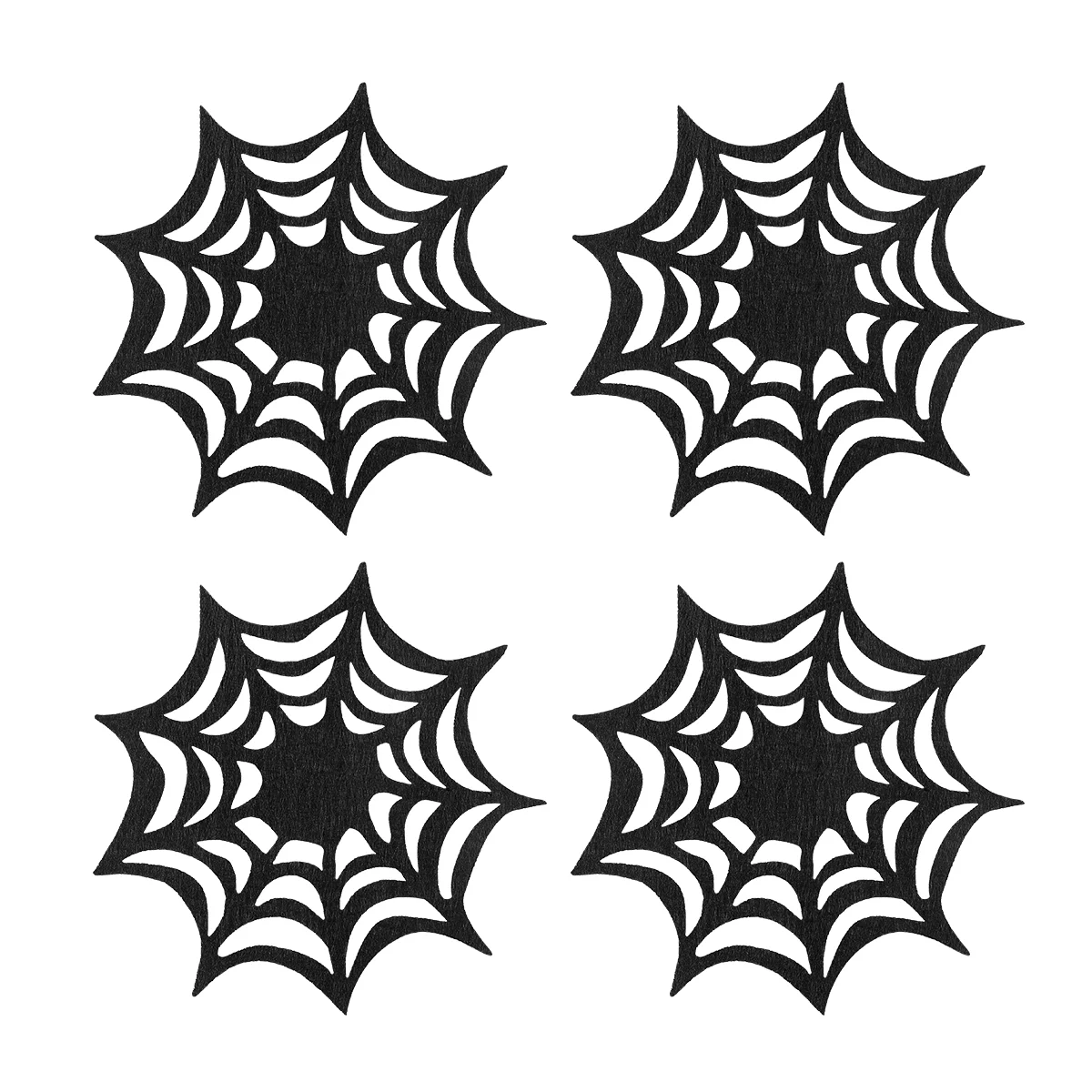 

Coasters Spider Placemats Web Table Coaster Black Placemat Doilies Kitchen Decor Cobweb Gothic Drink Withdrinks Spooky