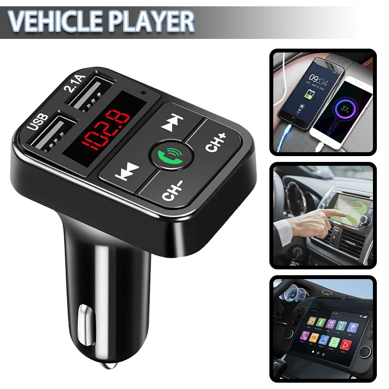 

Electronic Car Mp3 Player FM Transmitter Wireless Auto Handsfree Audio Receiver bluetooth-compatible Stereo Radio Accessories