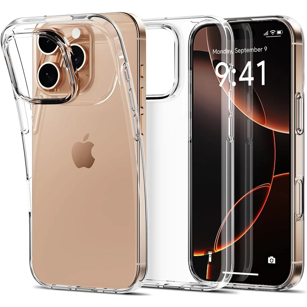 Ультратонкий силиконовый мягкий чехол для iPhone 16 Pro Max прозрачная кристально