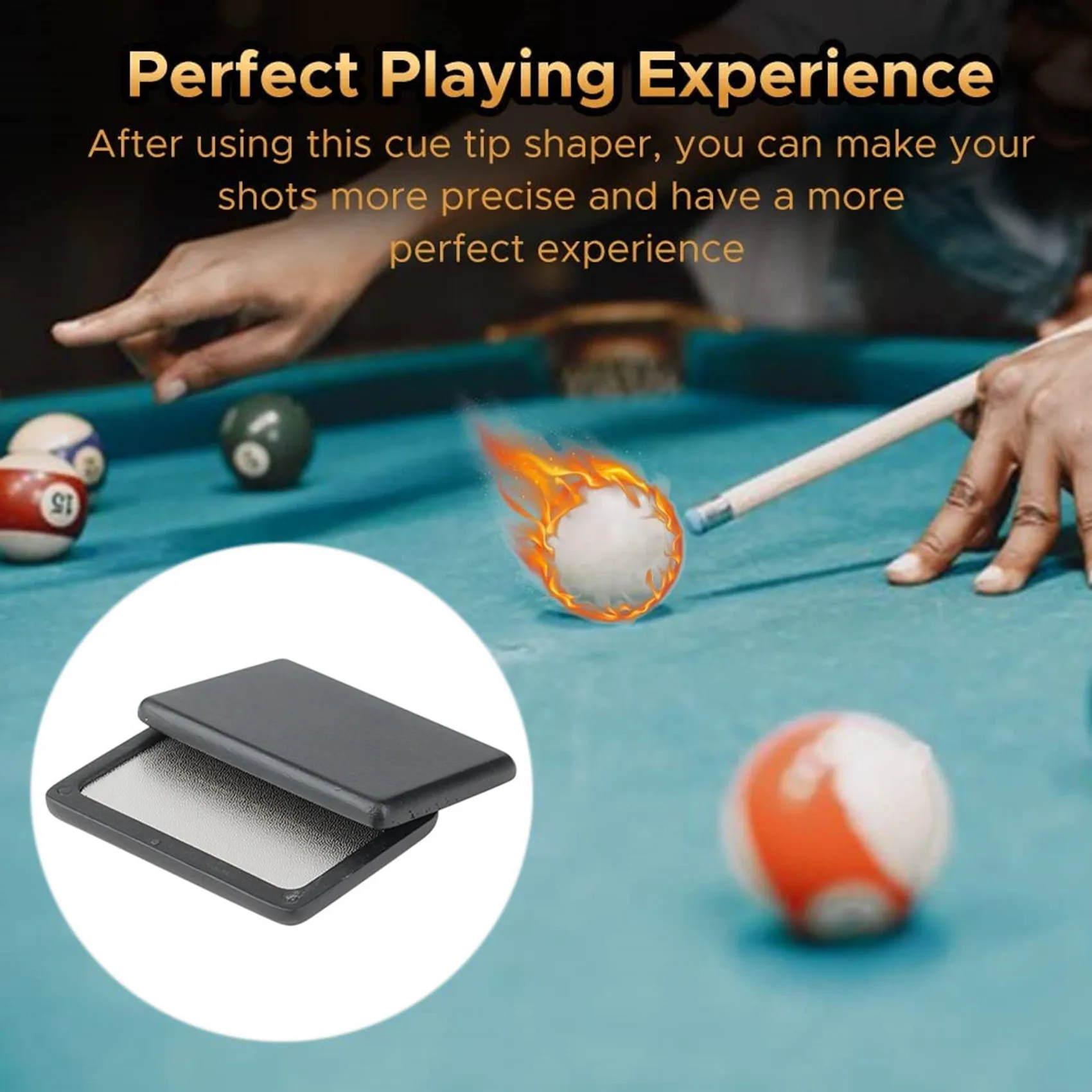 

New Upgrade Billiard Pool Cue Tip Sander Snooker Stick Burnisher Shaper File Polished Repair Billiard Accessories,Black