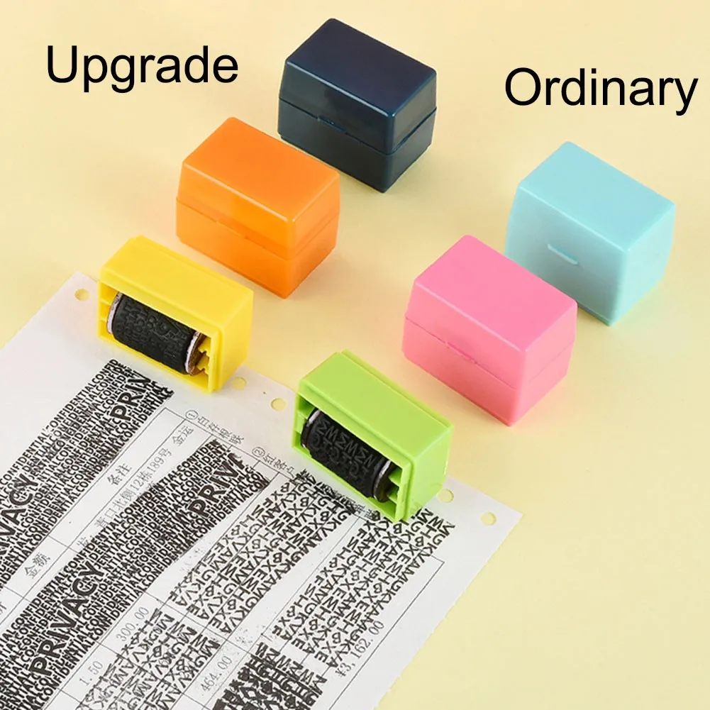 

Confidential Seal Identity Privacy Protection Roller Stamp ID Guard Coverage Messy Security Seal File List Scroll Wheel Garbled