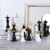 1pcs resin chess board games accessories international chess figurines retro chess piece accessories new