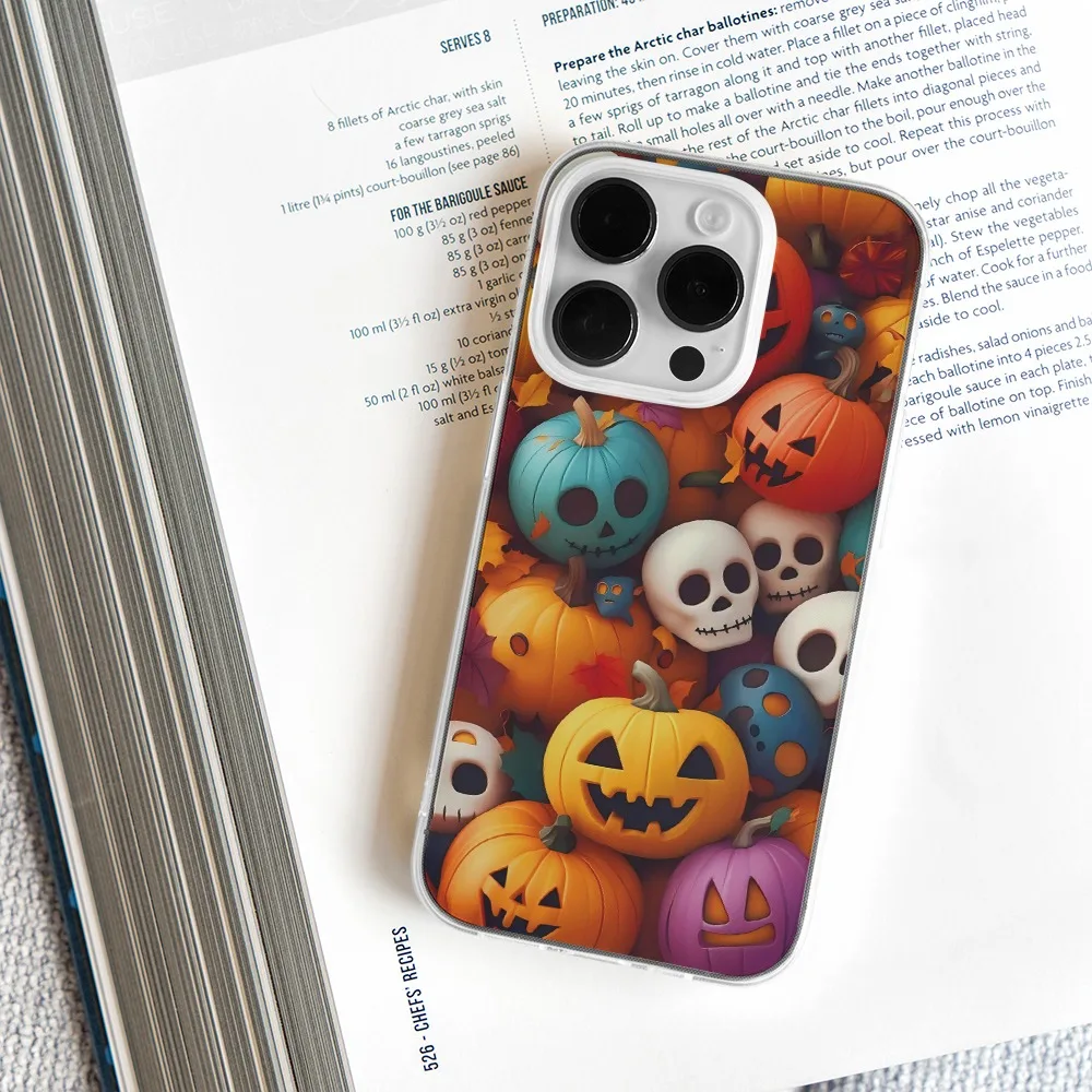 Чехол для мобильного телефона в стиле Хэллоуина iPhone X XR XS Max 11 12 13 Pro Mini 14 15 16 7 8 Plus