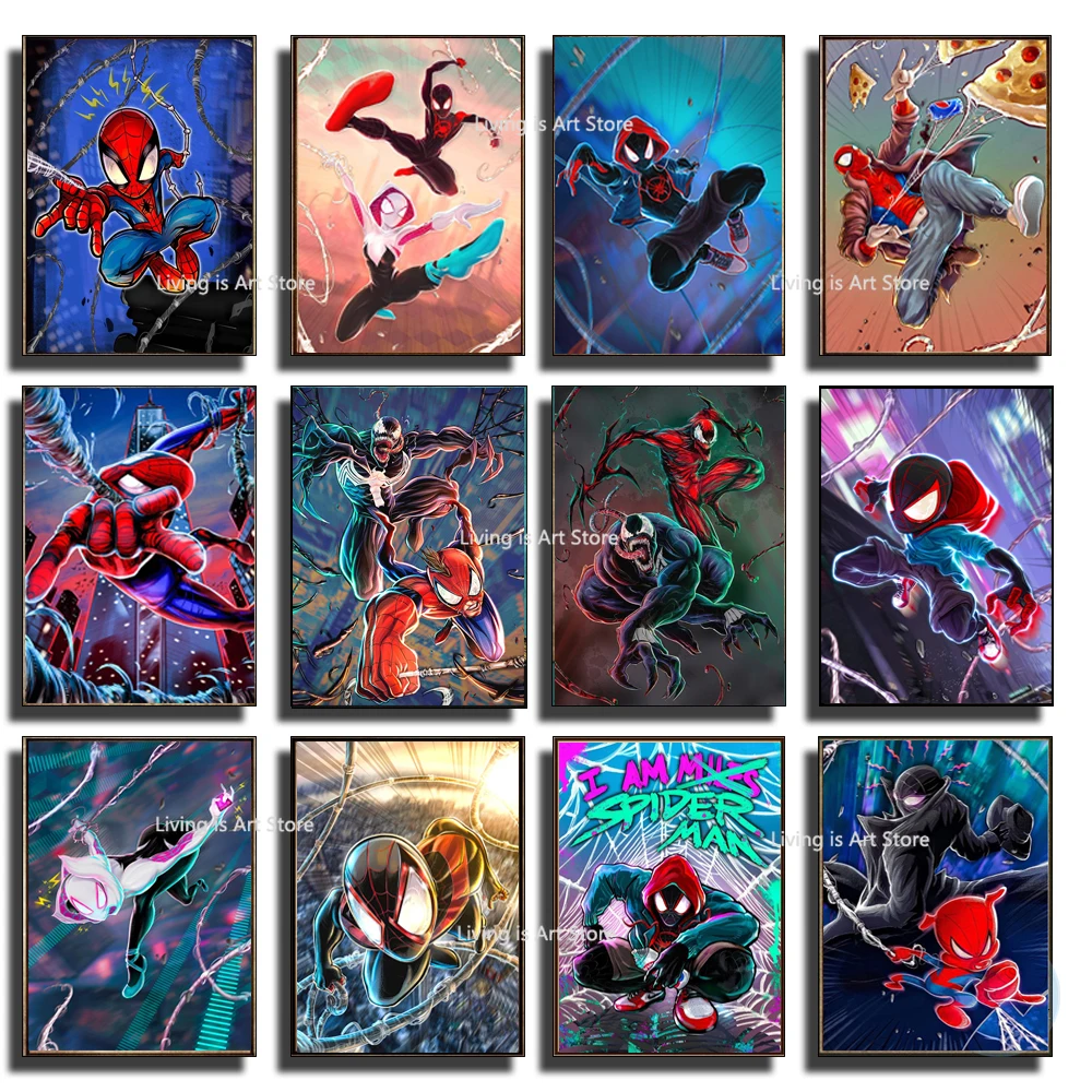 

Disney Marvel SpiderMan Moive Canvas Painting and Prints Posters Wall Art Wall Art Pictures Decoration for Kids Room Living Room
