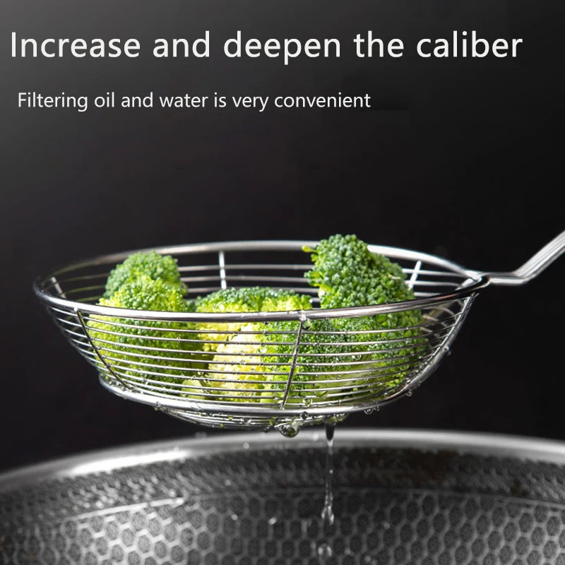 Шумер с прорезями ложка из нержавеющей стали термостойкая ручка корзина для