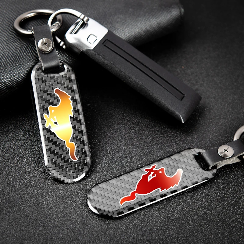 

For Ford Mustang Shelby GT car accessories customized carbon fiber metal premium keychain