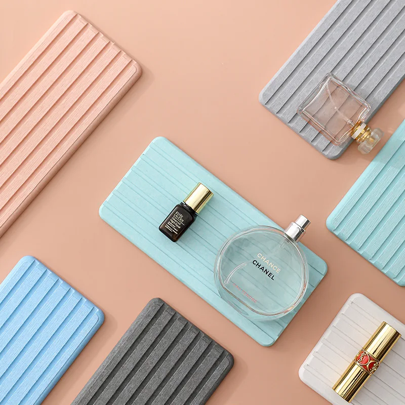 Поглощающая грязь диатомовой коврик для умывальника подставка хранения