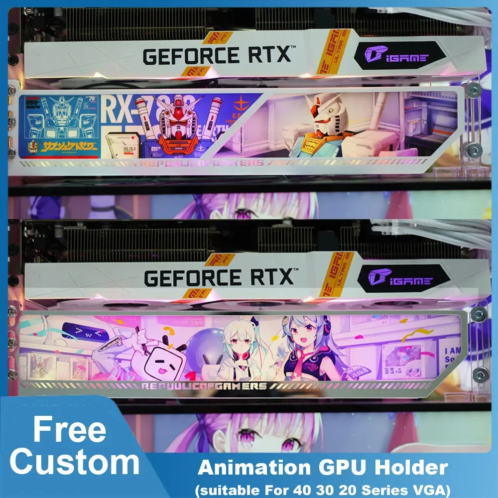 Настроить держатель RGB VGA 5 В/12 В кронштейн для видеокарты 3090 4090 игровой шкаф