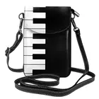 Кожаная сумка через плечо с принтом пианино для женщин