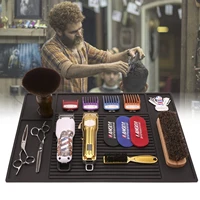 pvc non slip station mat clippers scissors trimmers holder organizer haircut tools storage barbershop cushion anti skid pad