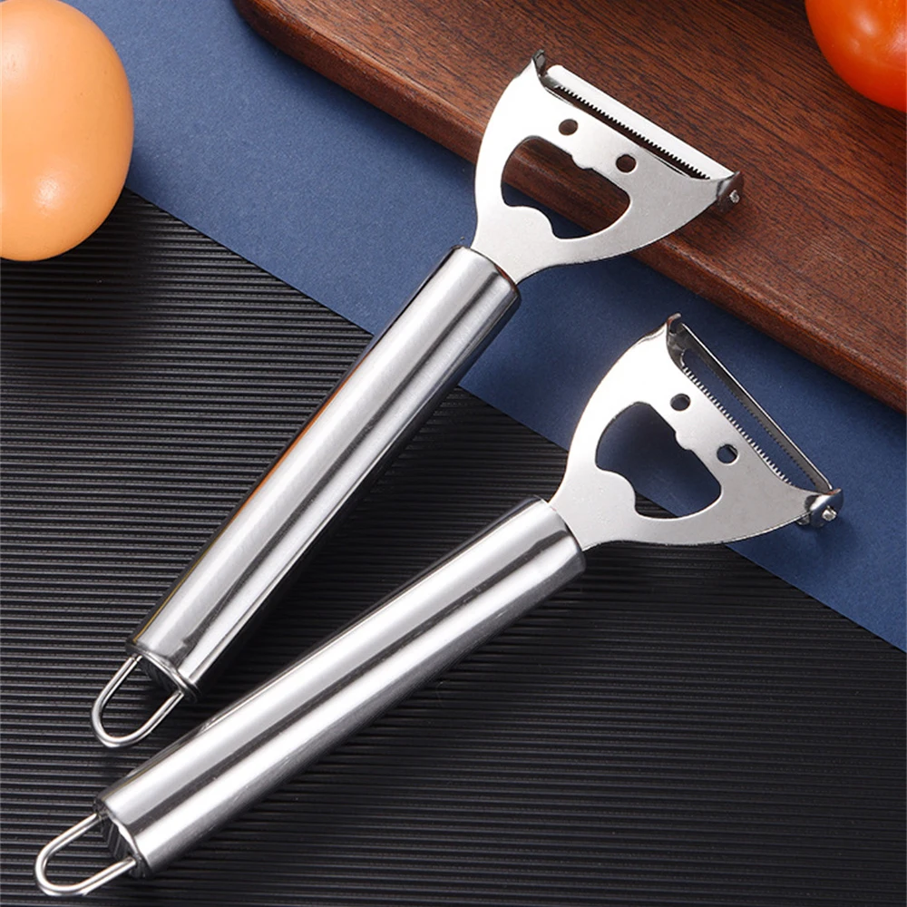 

2 In 1 Vegetable Peeler Smiley Face 2in1 Potato Peeler Multifunction Home Bottle Opener Kitchen Accessories Creative Fruit Tools