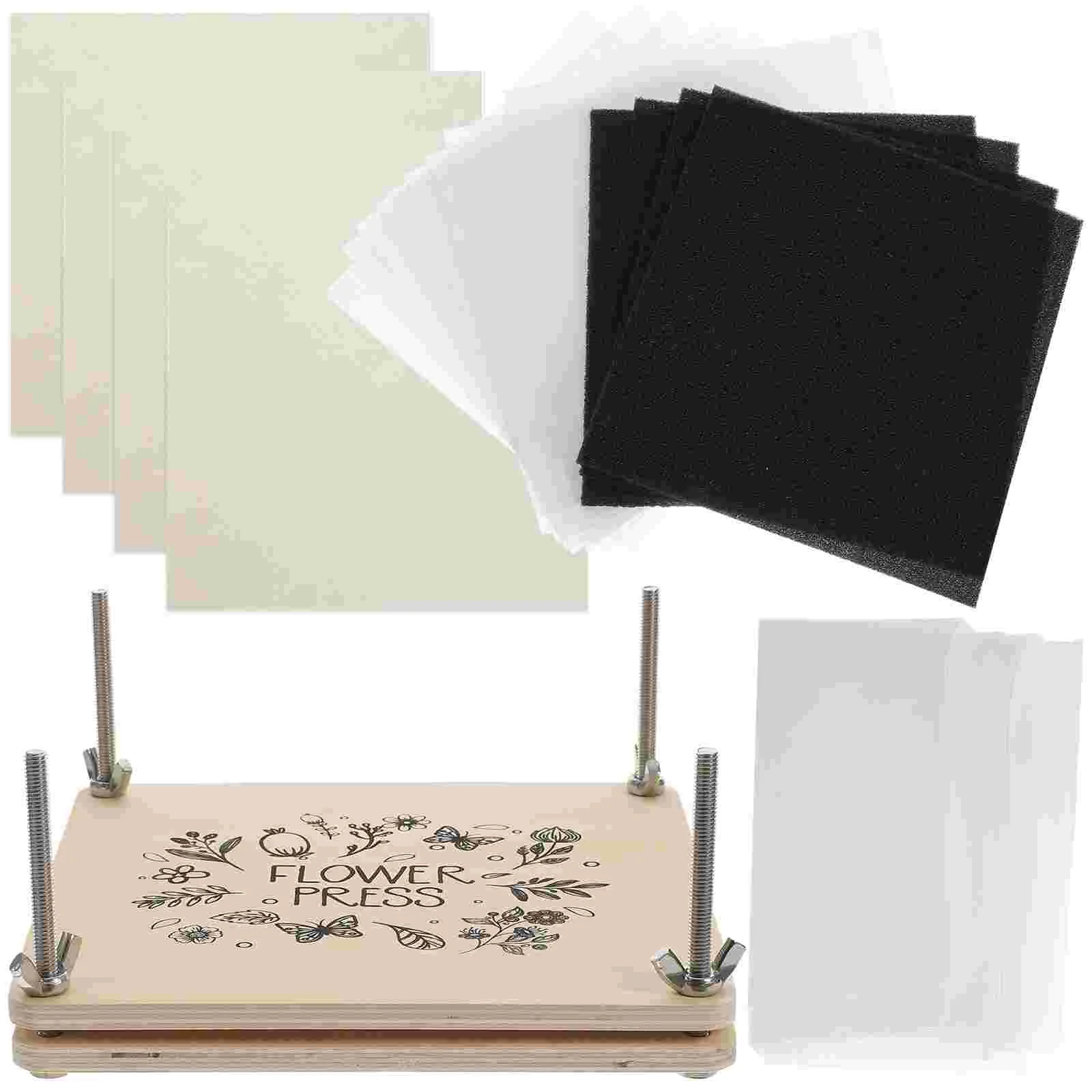 

1 комплект портативных принадлежностей для изготовления образцов цветов, пресс для высушенных цветов, деревянная тарелка для прессования