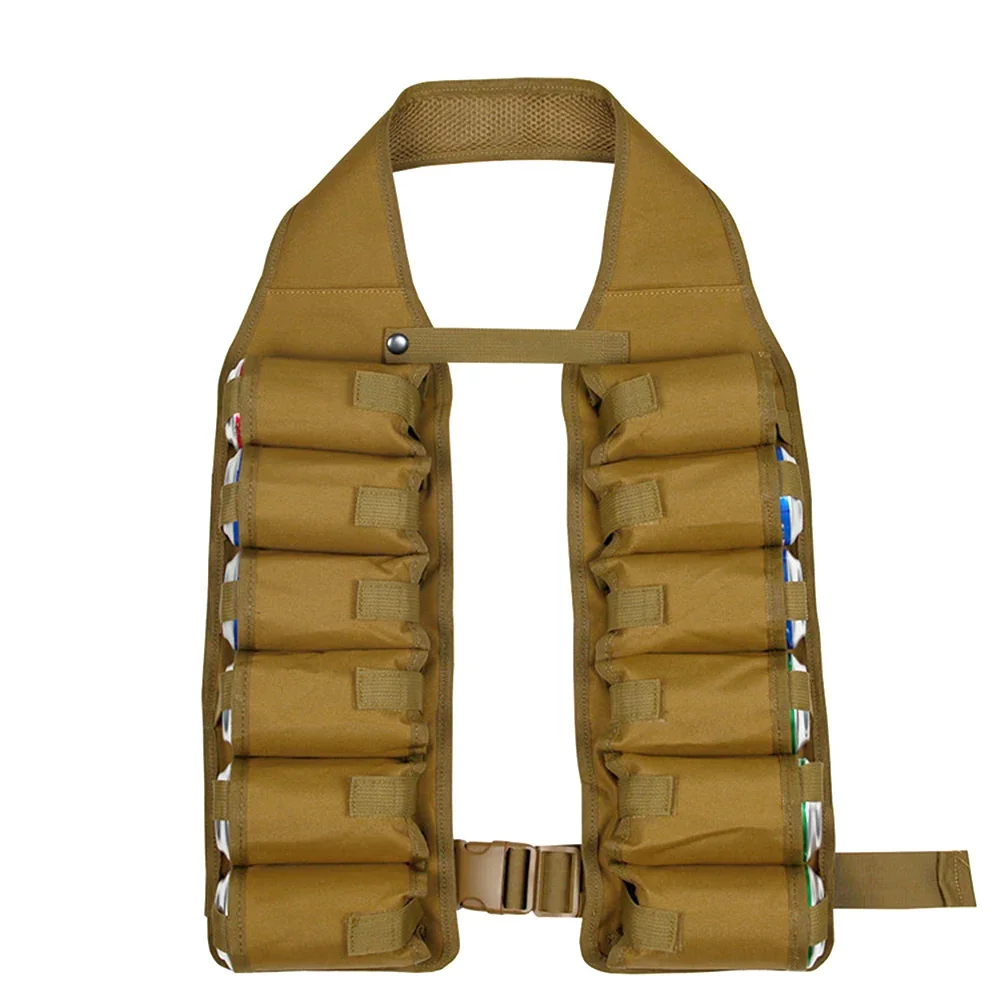 

12-Pack Beer Drinking Vest Multi-pockets Drink Vest Beer Holster Beer Storage with Inside Money Holder Funny BBQ Party Gag