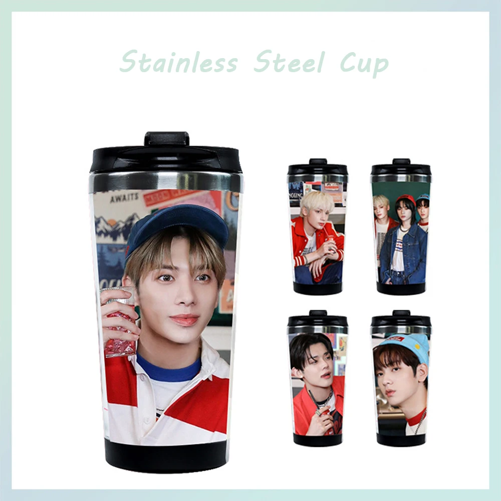 

KPOP Bangtan Boys Набор для украшения чашка Naver Post из нержавеющей стали Портативный двухслойный термос чашка V JungKook SooBin чашка с принтом 81f