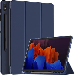 for samsung galaxy tab s7 fe 12 4 inch case s8s7 plus 2022 stand cover auto sleepwake smart tablet magnetic with pencil holder free global shipping