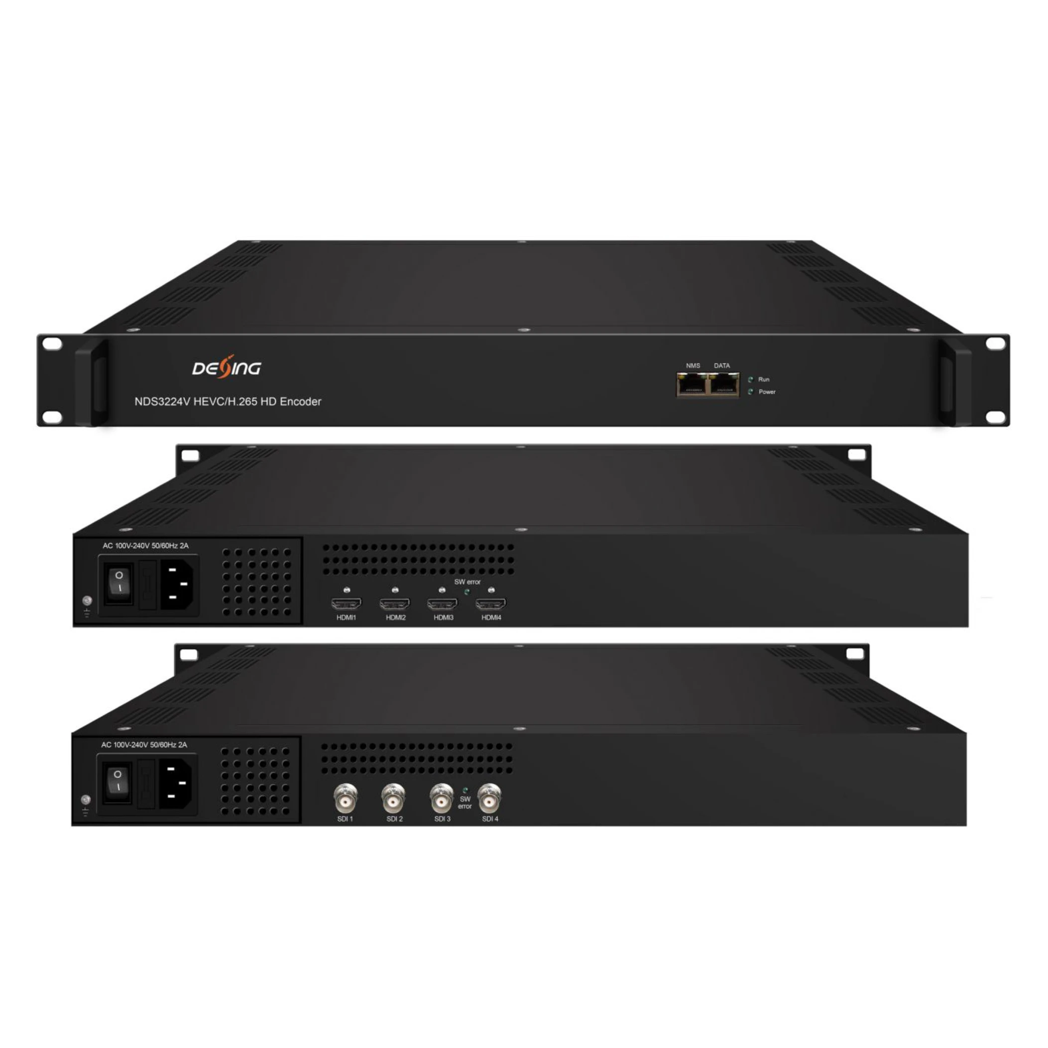 NDS3224V H.265/H.264 HD энкодер 4/8/12 × HD-SDI или HDMI (1 4) входы на выбор HDCP 1 4