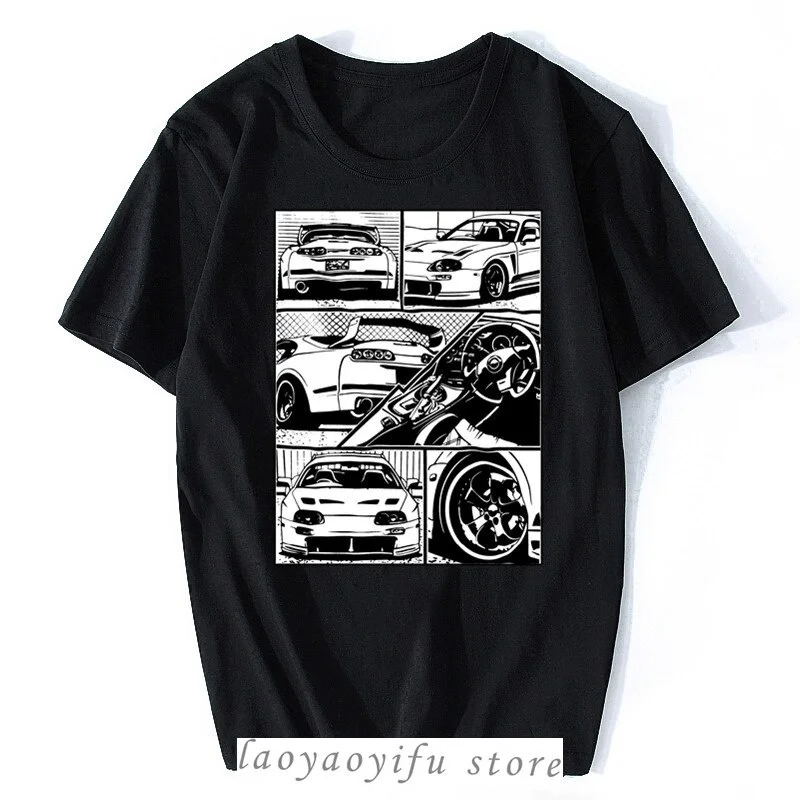 

Top Tees Japanese Car Fans Racing Race Shirt Fashion Summer Hombre TShirt Fragment Tshirt White Jdm Boost Turbo Harajuku