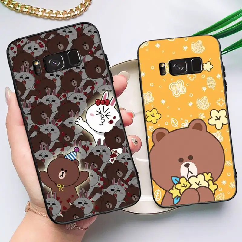 

L-LINE CUTE FRIENDS Phone Case For Samsung Note 8 9 10 20 pro plus lite M 10 11 20 30 21 31 51 A 21 22 42 02 03