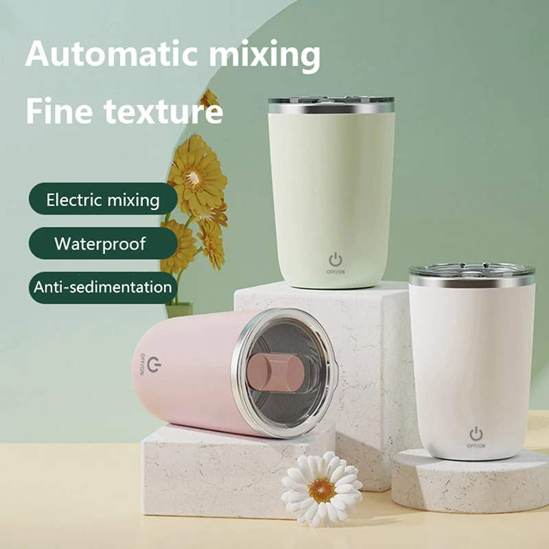 USB Rechargeable Automatic Self Stirring Magnetic Mug Stainless Steel Coffee Milk Mixing Cup Blender Smart Mixer Water Bottle