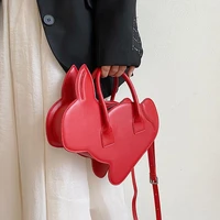 funny rabbite shape women handbags creative animal crossbody bags luxury pu leather shoulder bag cute small purses for girl